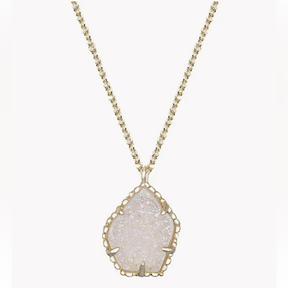 Kendra Scott ‘Catherine’ Pendant Necklace in Iridescent Drusy
